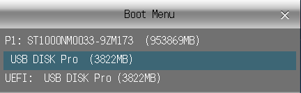 boot menu Asus