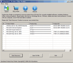 recover windows server 2008 product key