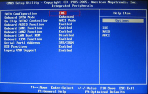 Onboard sata ide ctrl mode что
