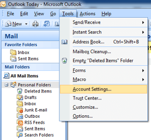 How to Set Password for MS Office Outlook 2007