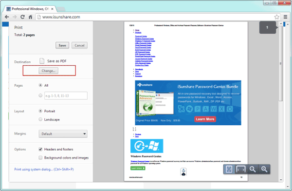 How to Save and Print a Web Page to Chrome/Firefox/IE