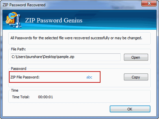 add a password to zip file