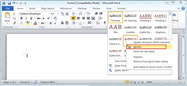 Microsoft Word 2007 Edit Default Template