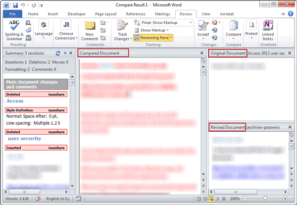 How To Compare Two Word Documents For Difference