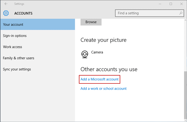 How to Add Microsoft Account for Windows 10 Logon