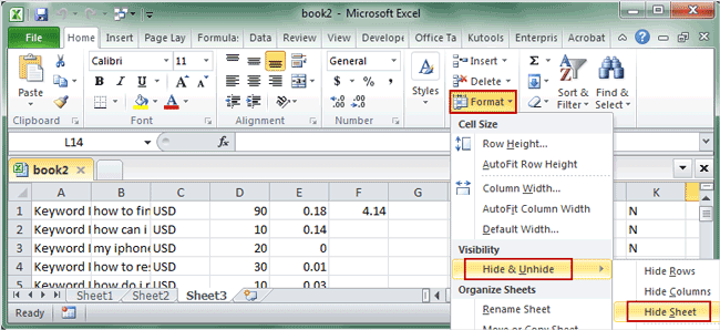 Hide And Unhide Worksheets And Workbooks In Excel 2007 2010 How To 