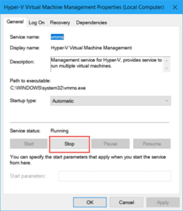 how to turn off hyper v windows 10