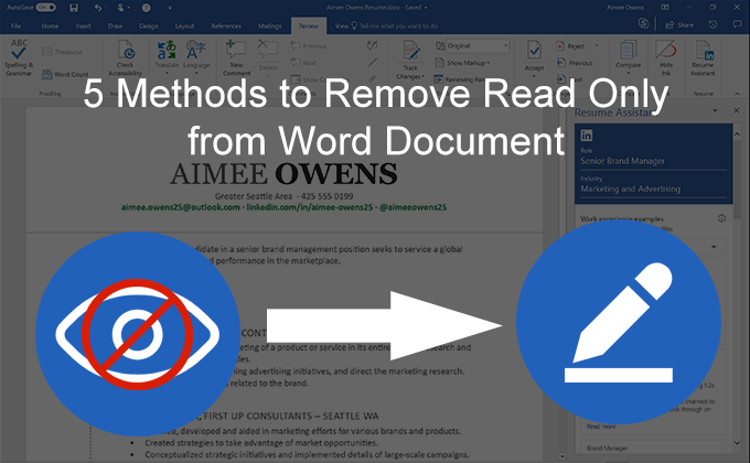 5 Methods To Remove Read Only From Word Document