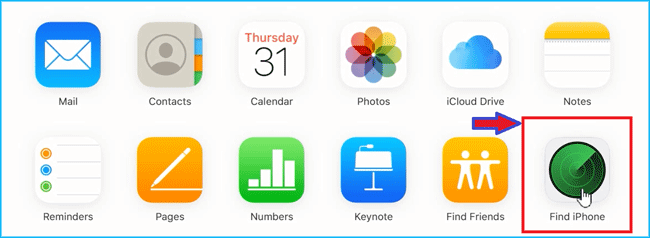 click Find iPhone