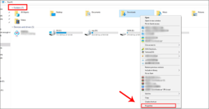 windows 10 default download folder