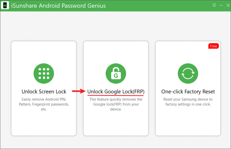 select Unlock Google Lock Option