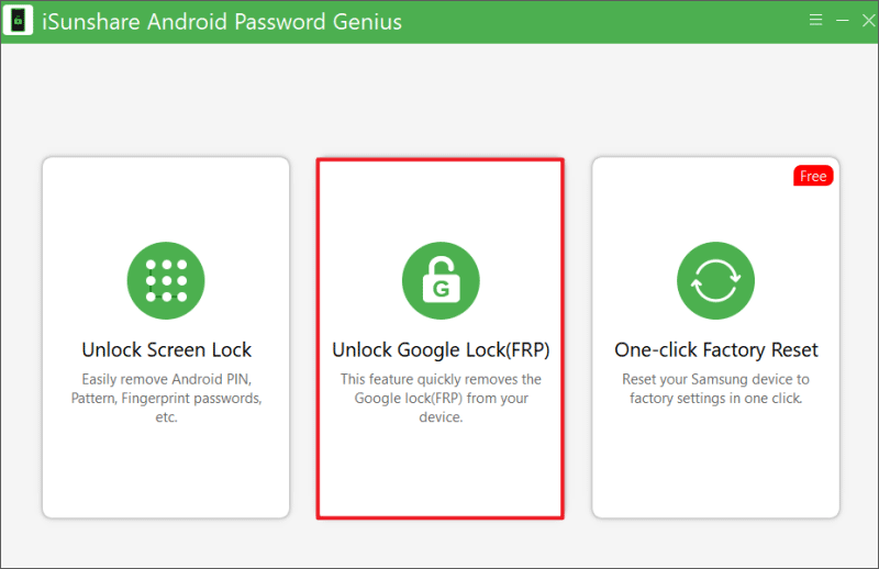 Click Unlock Google Lock Option