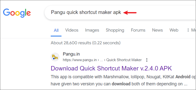 Pangu Quick Shortcut Maker APK