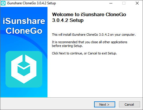 Install iSunshare CloneGo