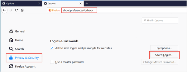 import passwords from iron into firefox 2019