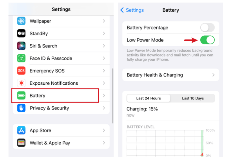 Turn Off Low Power Mode