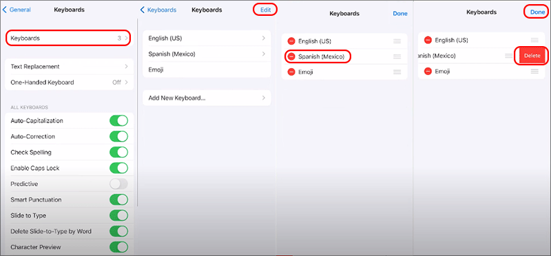 remove keyboard from iPhone