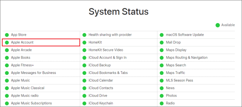 check apple system status