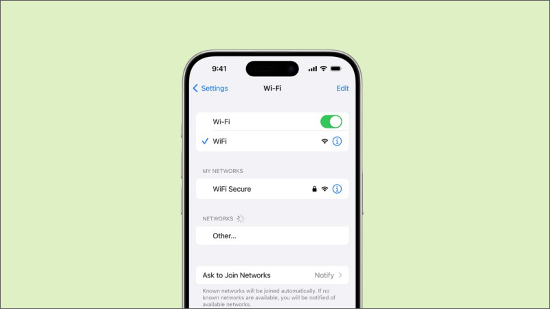 turn on WLAN on iPhone