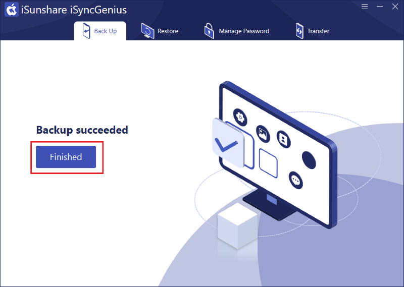 Finished iPhone Back up