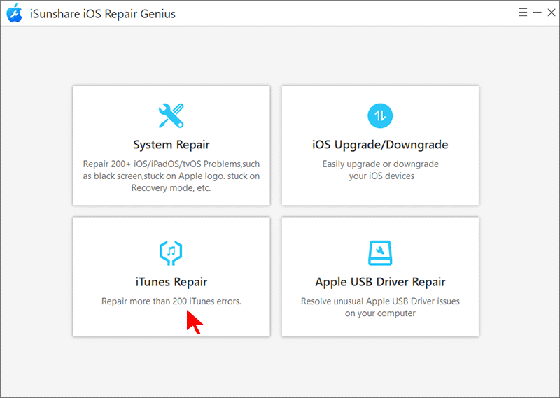 choose iTunes Repair