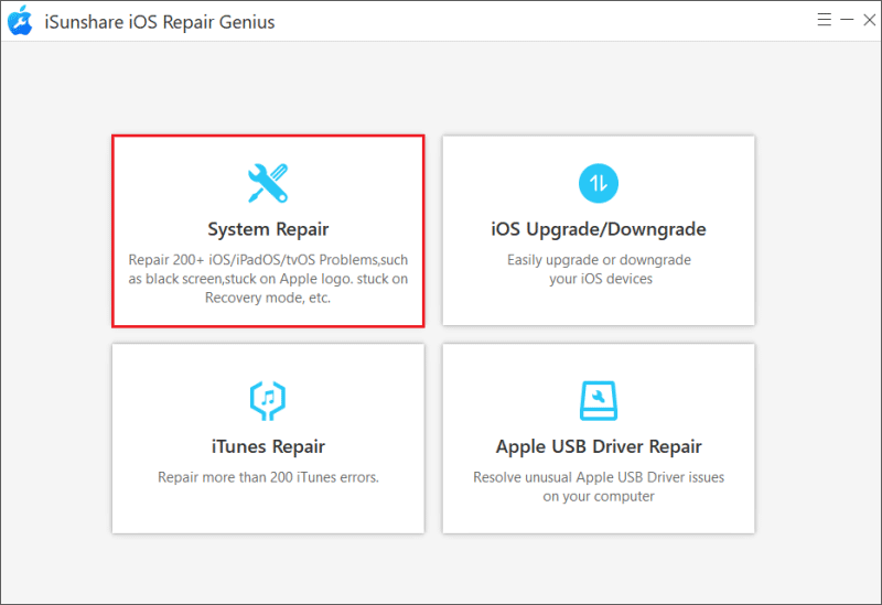 click system repair button