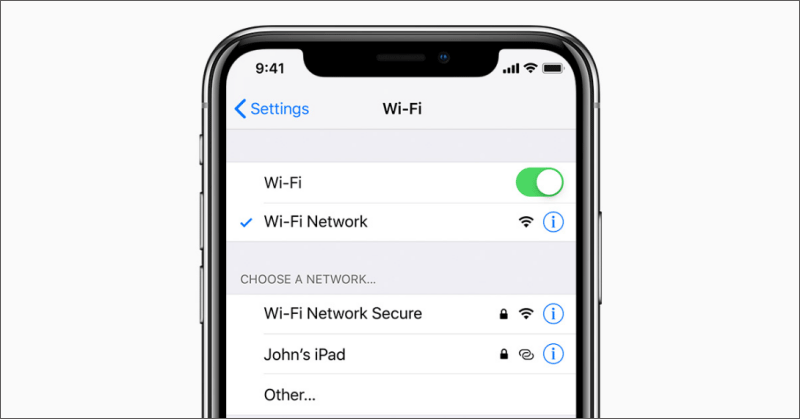 Reconnect iPhone WiFi network