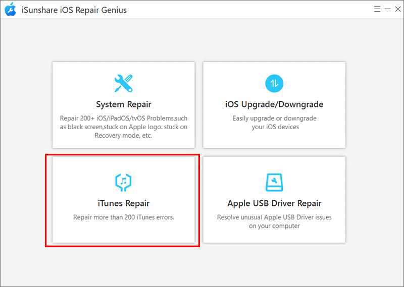 click iTunes Repair