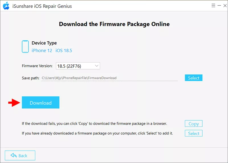 click Download