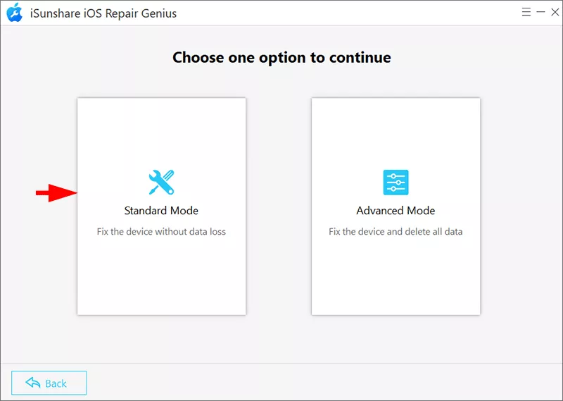 select standard mode
