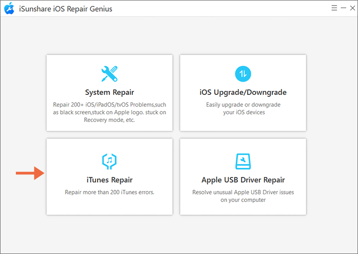 select iTunes Repair