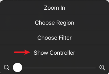 show iphone zoom controller