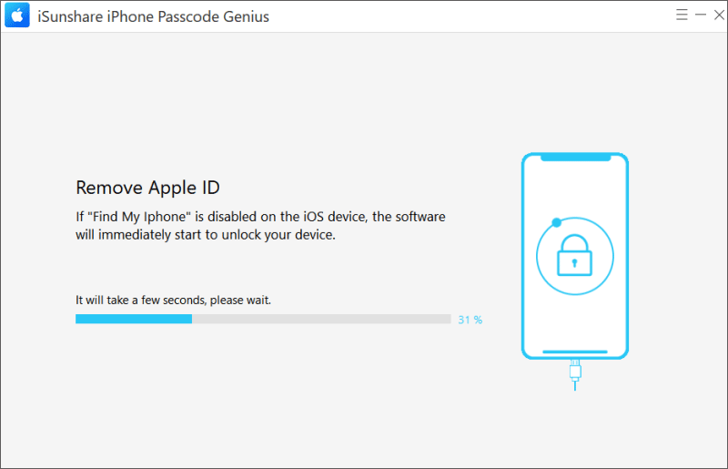 Start to remove Apple ID