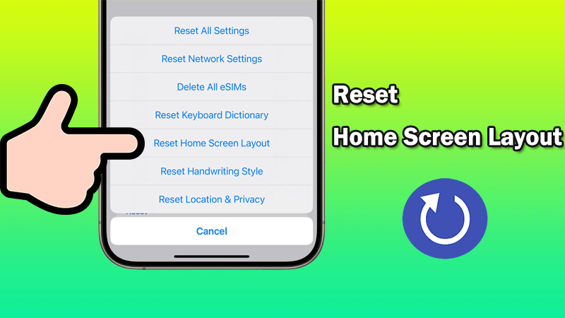 Reset Home Screen Layout on iPhone