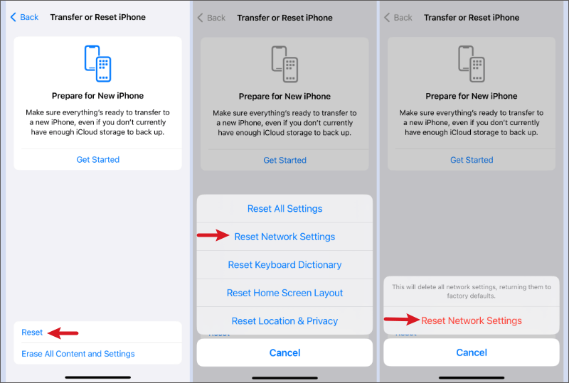 reset network settings