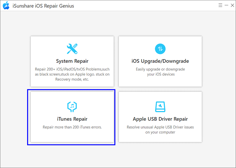 choose iTunes Repair