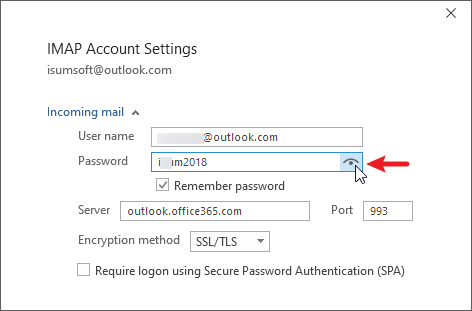  view saved outlook password