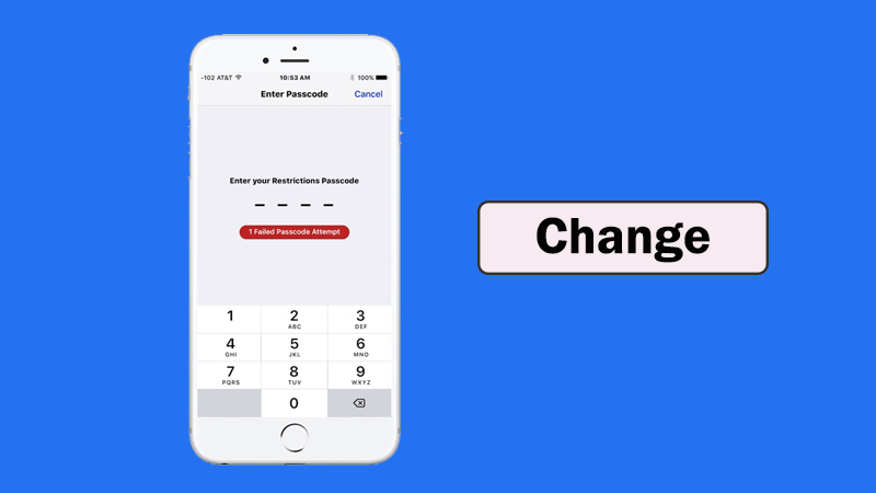 change restrictions passcode on iphone