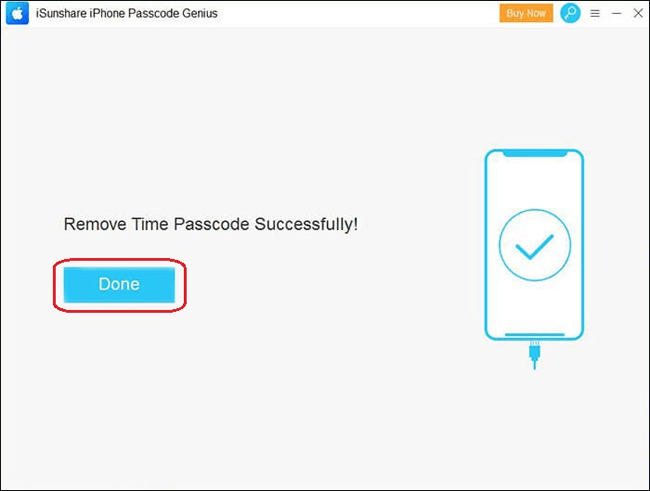 remove time passcode successfully