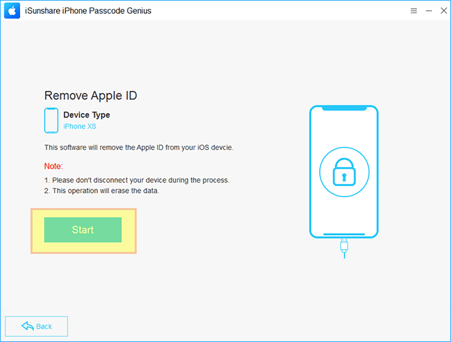 start removing apple id