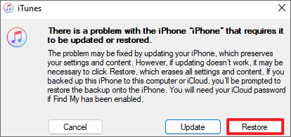 Restore iPhone