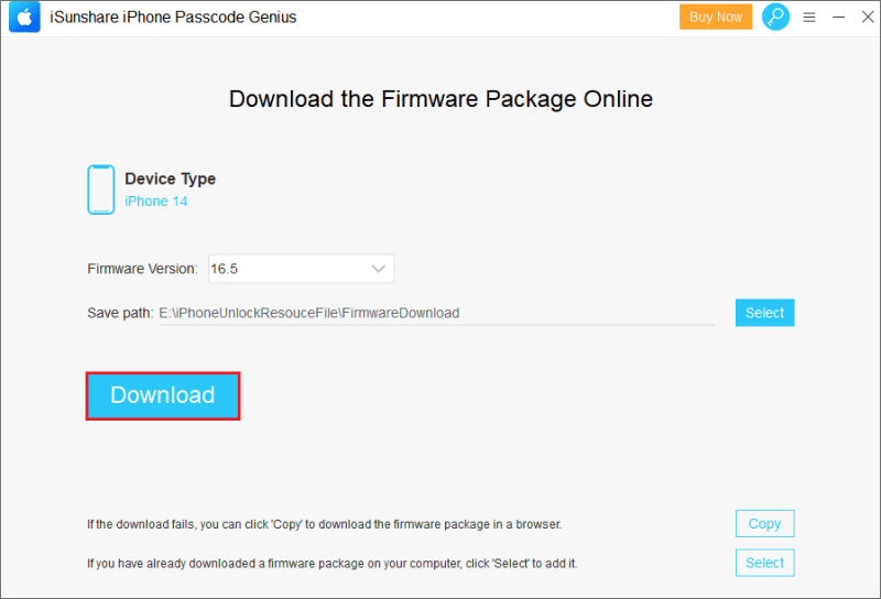 download firmware package