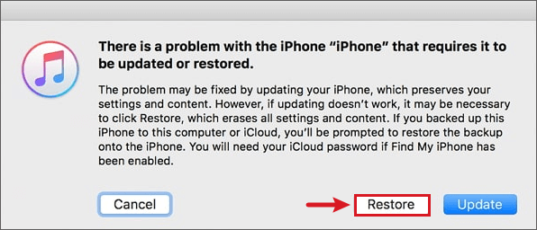 reset iphone via itunes