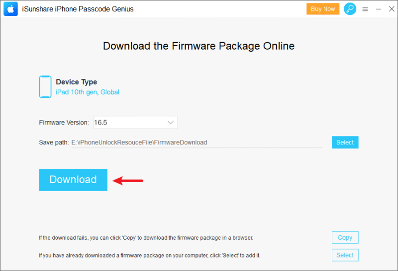 download a firmware package