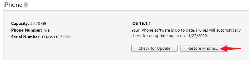 restore iphone