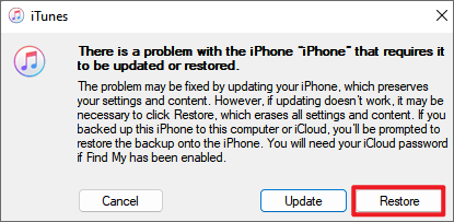 Restore iphone