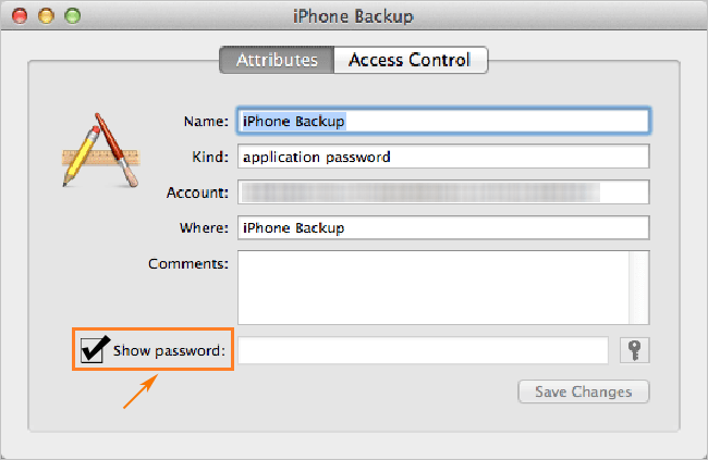 find itunes password by keychain