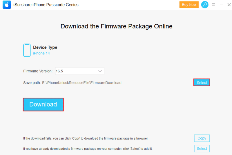 download firmware package