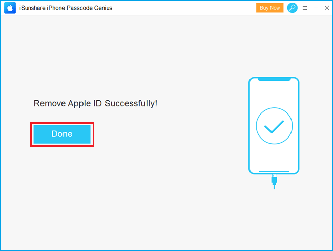 remove apple id successfully