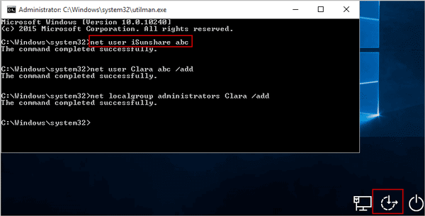 reset windows password with command prompt